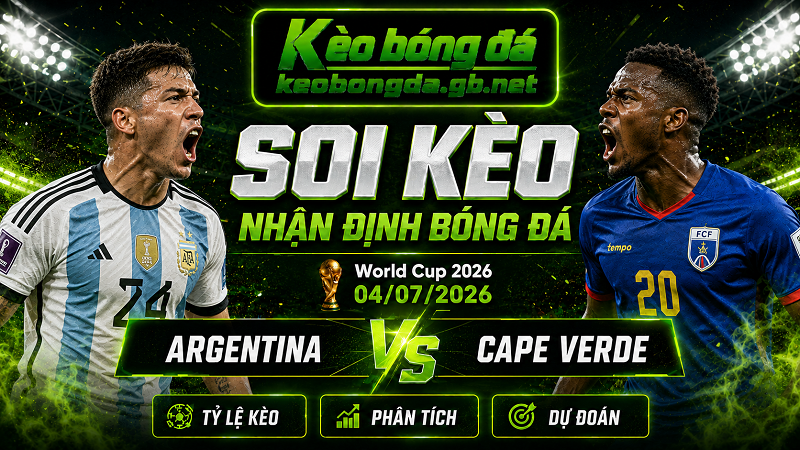 Đội hình dự kiến trước trận  Argentina và Cape Verde